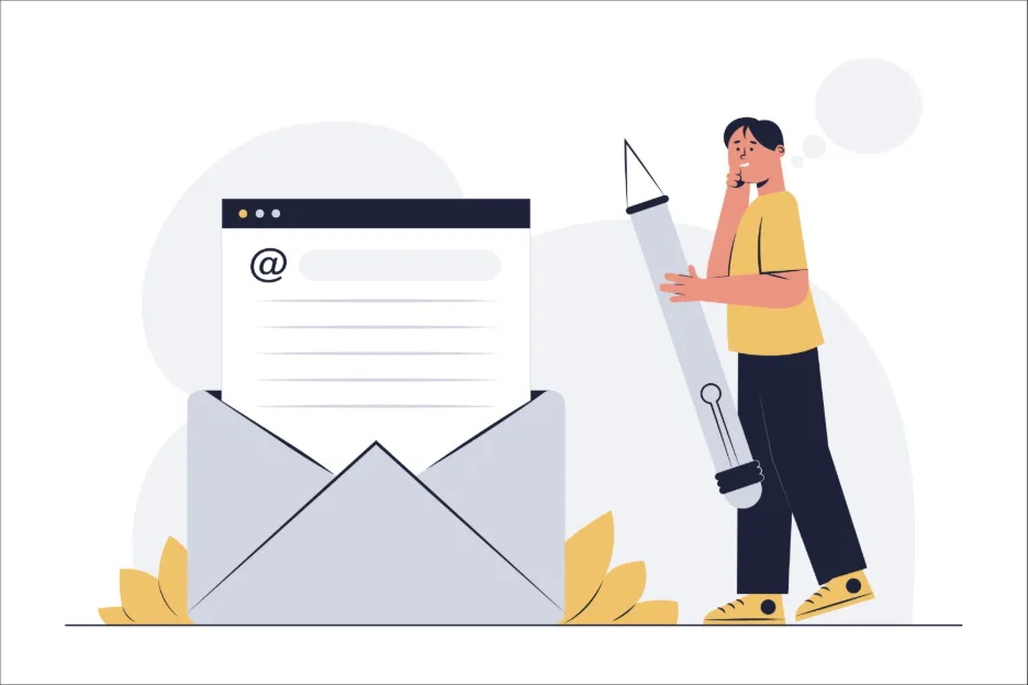 Illustration of customizable HR email notification templates in SteadyPoint HRIS