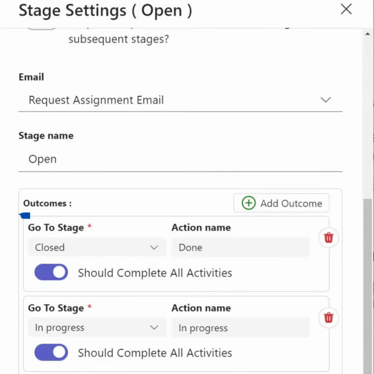 SteadyPoint Helpdesk screen showing conditional workflow.