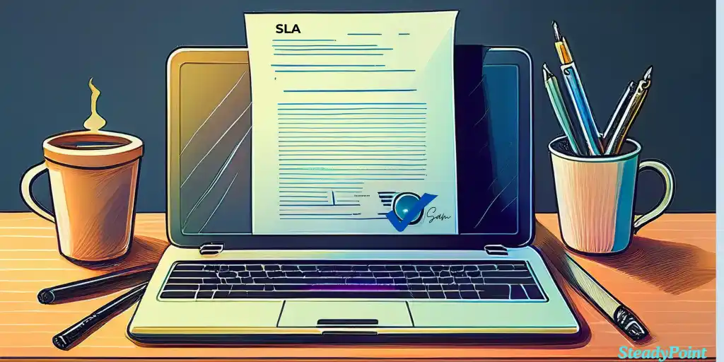 SteadyPoint Helpdesk SLA and escalation overview screen.