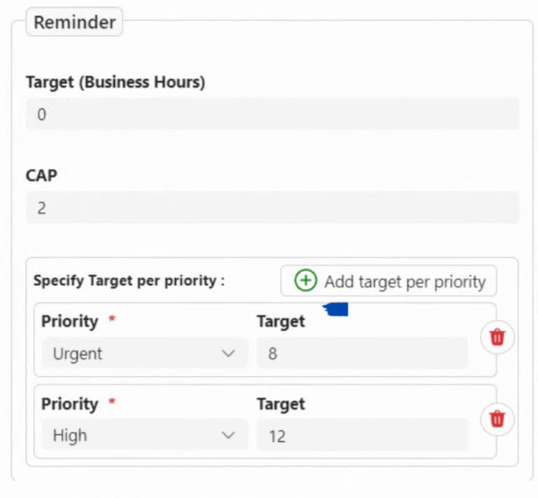SteadyPoint Helpdesk screen showing creating a reminder in steadypoint office 365 ticketing system.