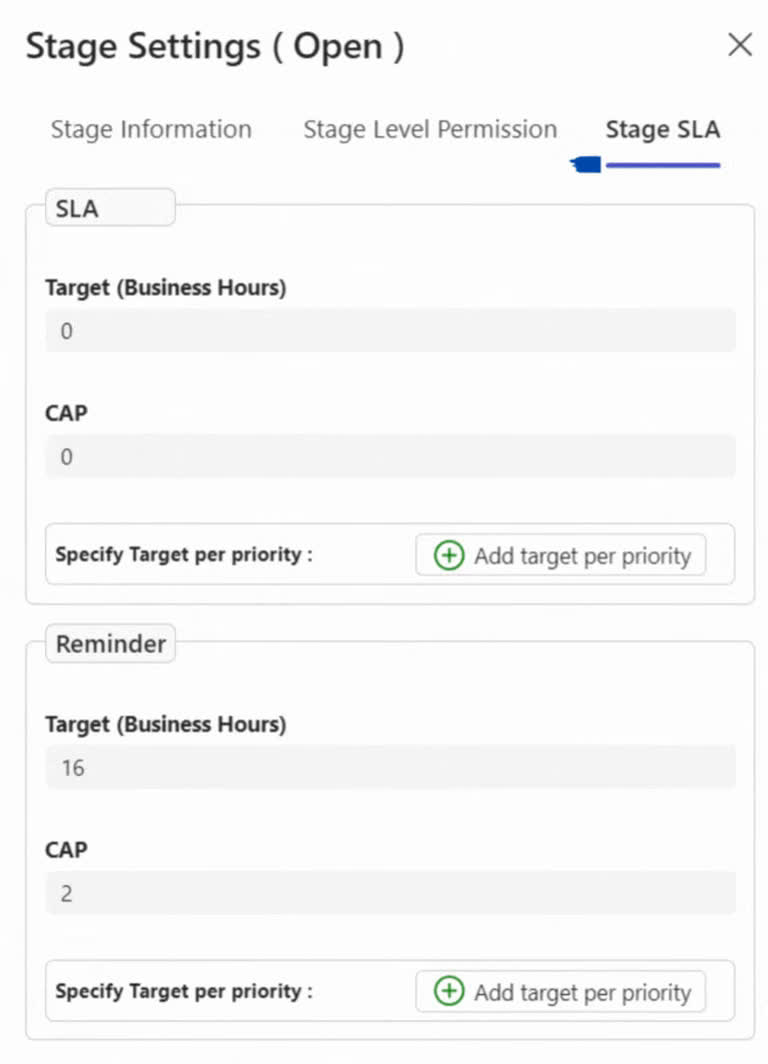 SteadyPoint Helpdesk screen showing creating a reminder in steadypoint office 365 ticketing system.