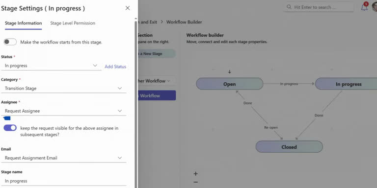 SteadyPoint Helpdesk screen showing changing assignee.