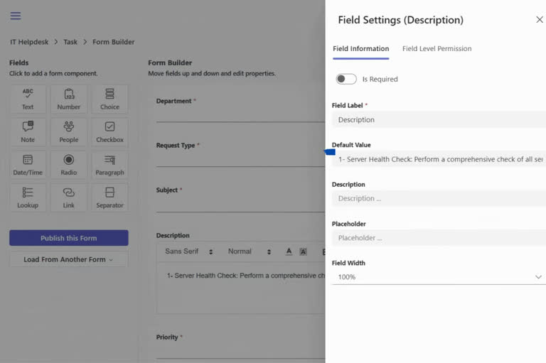 SteadyPoint Helpdesk screen showing how to create an automated ticket in steadypoint sharepoint helpdesk.