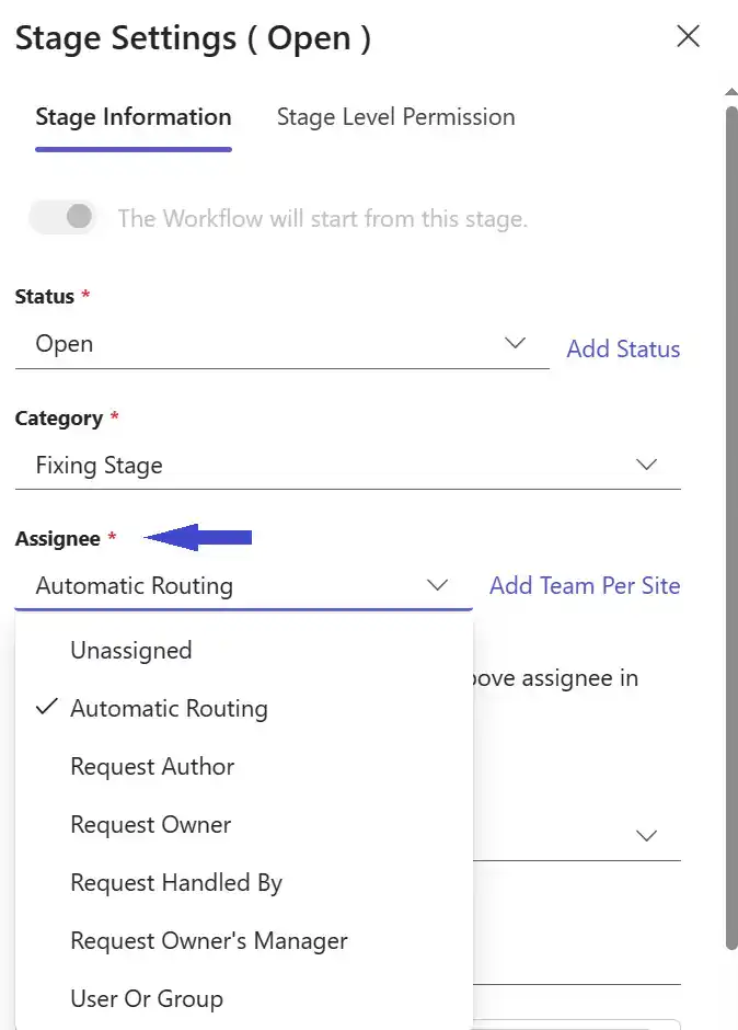 SteadyPoint Helpdesk screen showing workflow.