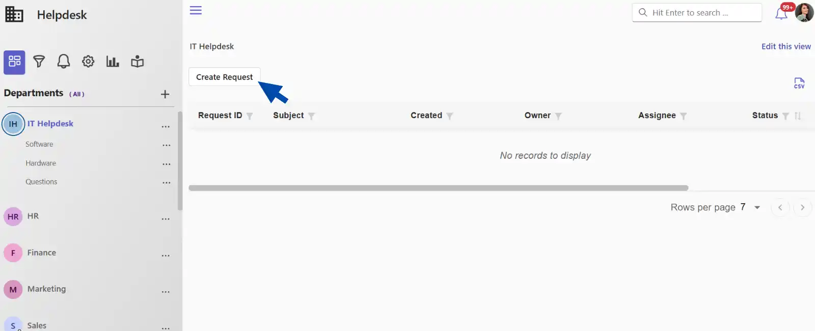 SteadyPoint Helpdesk screen showing how to create a ticket in steadypoint sharepoint helpdesk app.