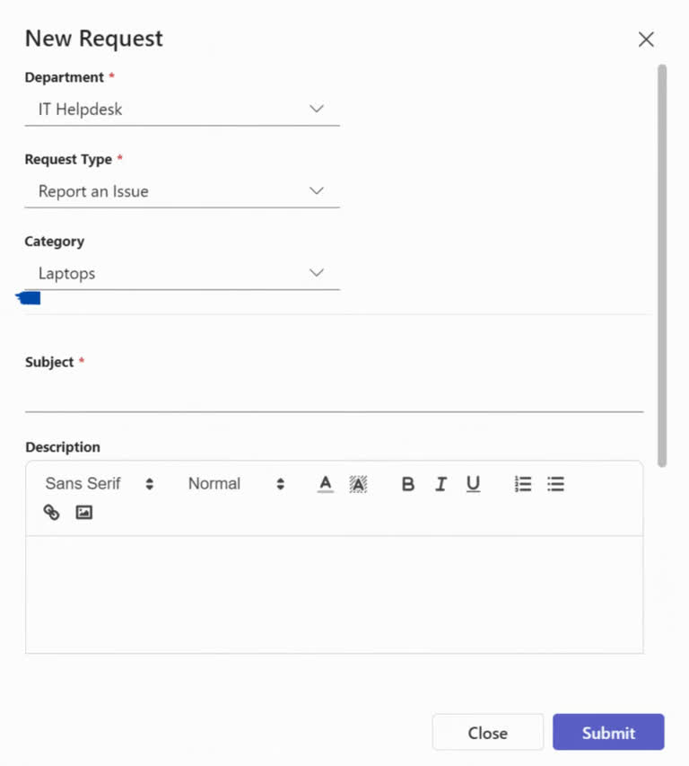 SteadyPoint Helpdesk screen showing creating categories in steadypoint office 365 ticketing system.