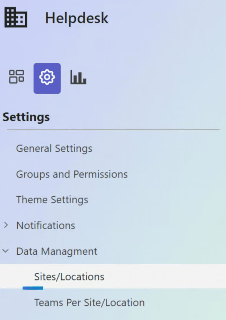SteadyPoint Helpdesk screen showing sites.