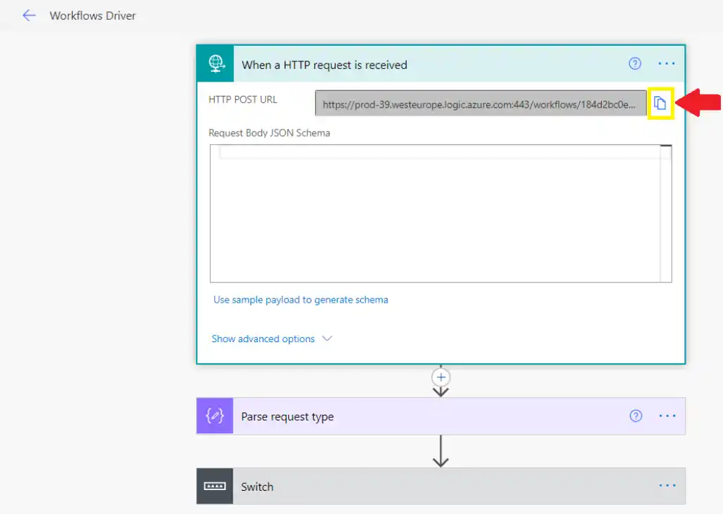 HTTP POST URL in workflow
