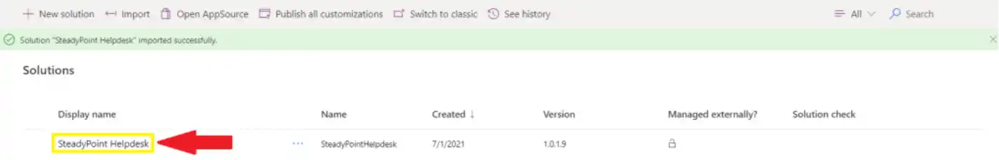 New solution in list