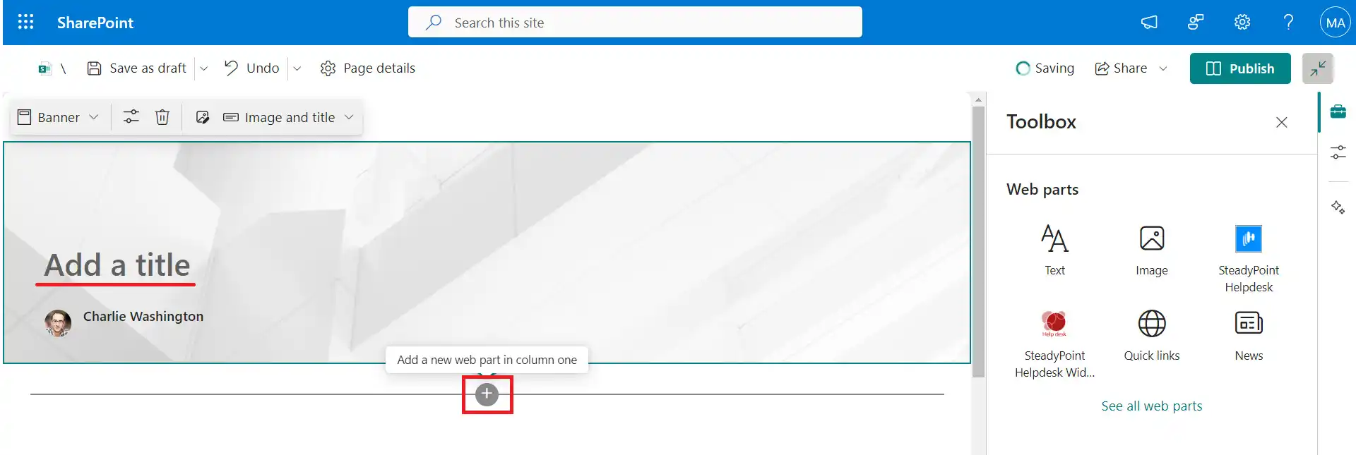 SteadyPoint Helpdesk screen showing how to install steadypoint helpdesk from sharepoint admin center.