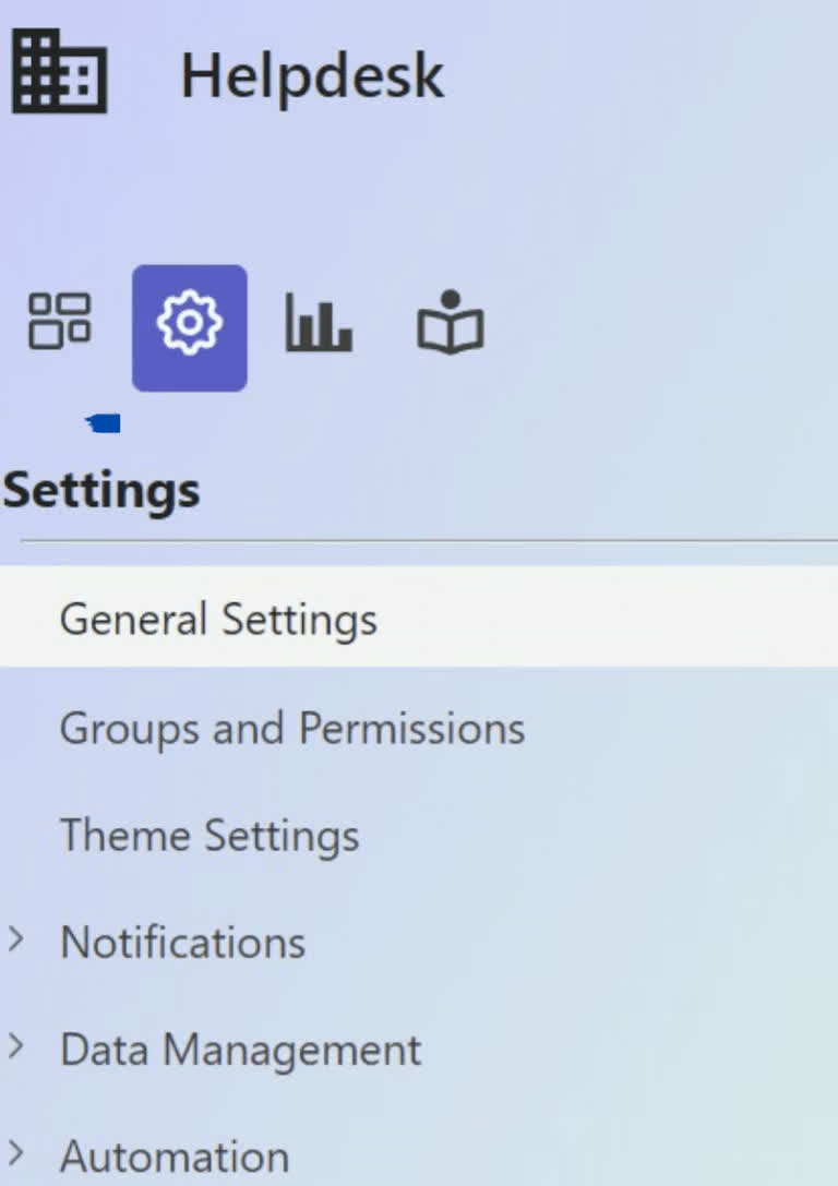 SteadyPoint Helpdesk screen showing general settings.