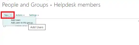 SteadyPoint Helpdesk screen showing adding users to group.
