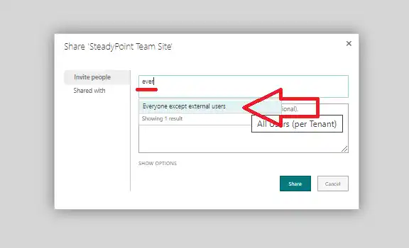 SteadyPoint Helpdesk screen showing user membership confirmation.