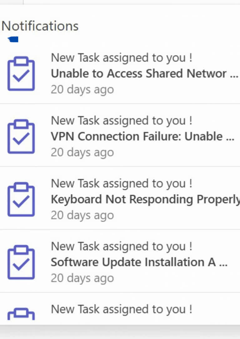 SteadyPoint Helpdesk screen showing click on departments.