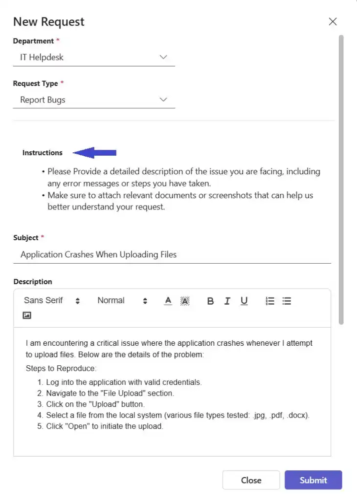 SteadyPoint Helpdesk screen showing paragraph.