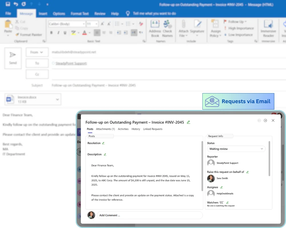 Email to ticket automation in sharepoint helpdesk